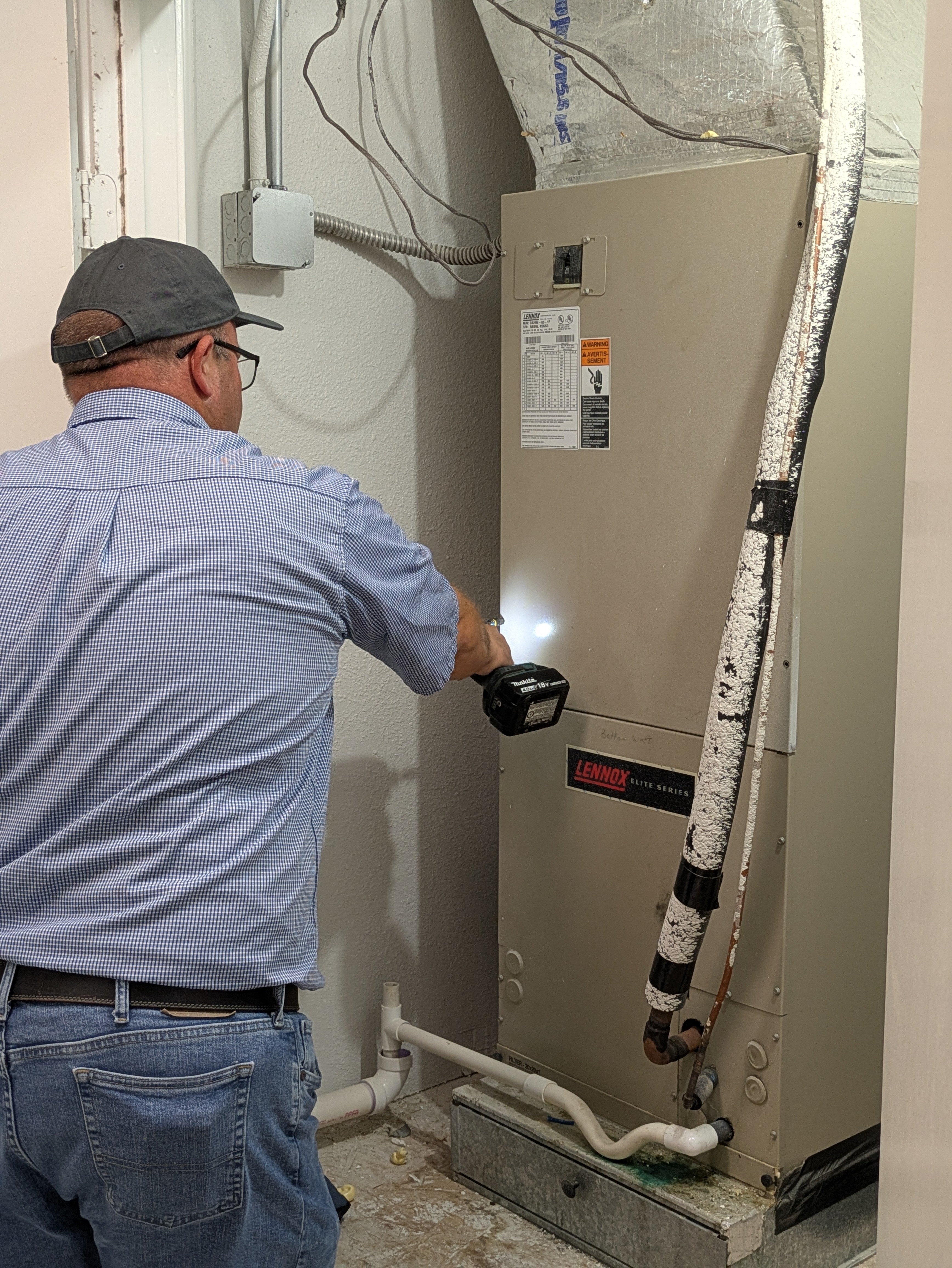 HVAC service job — April 2026