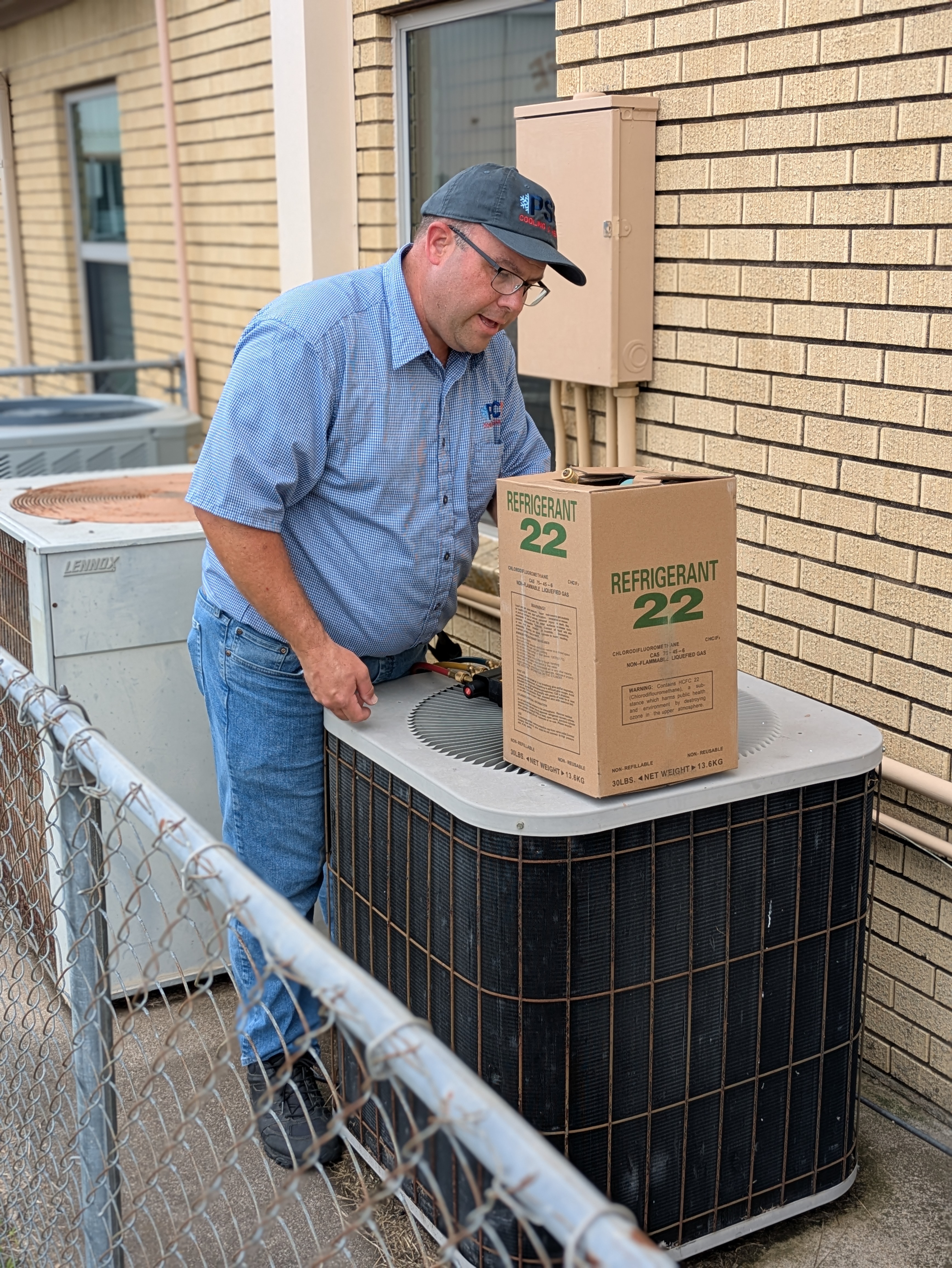 HVAC service job — April 2026