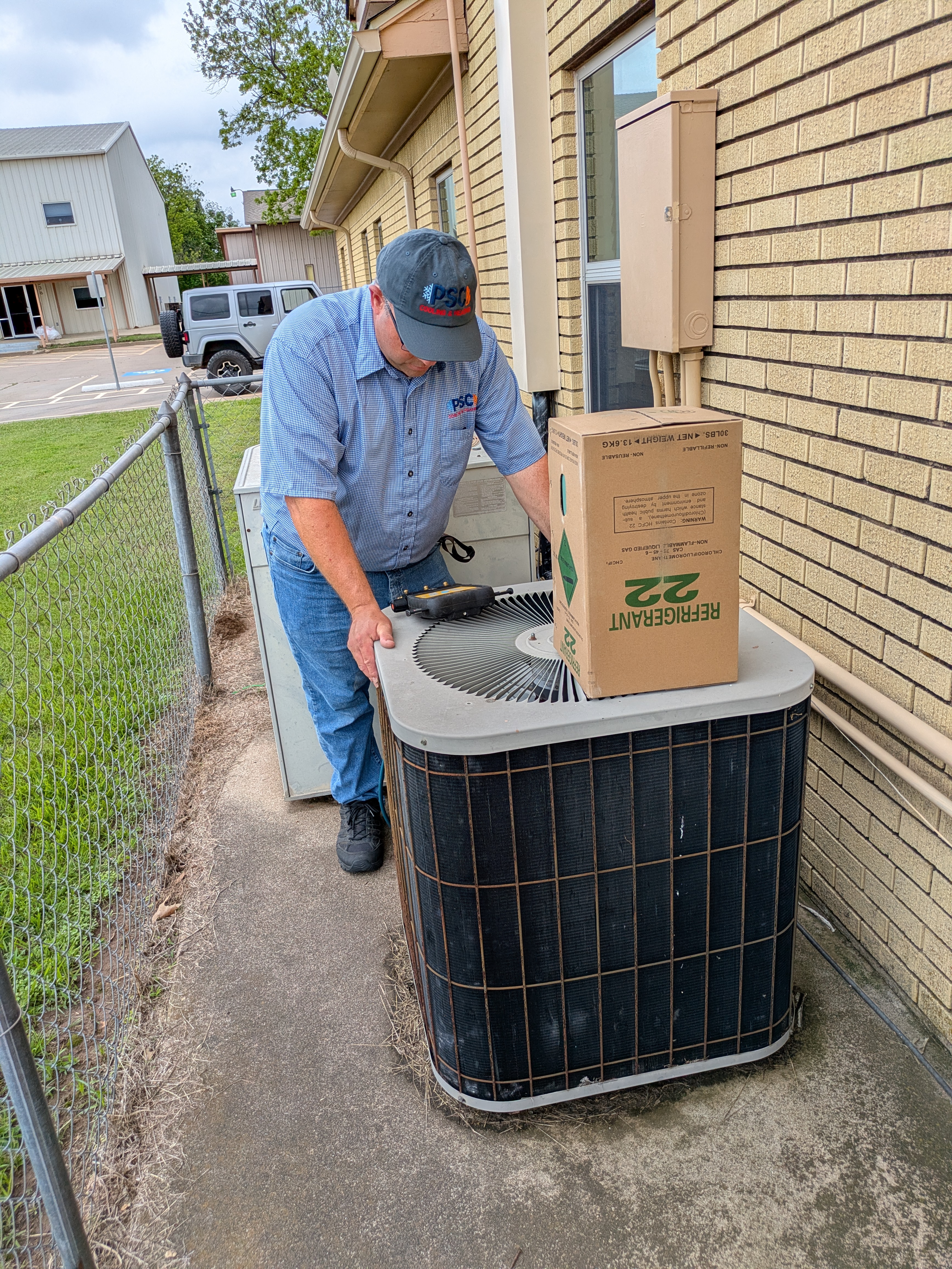 HVAC service job — April 2026