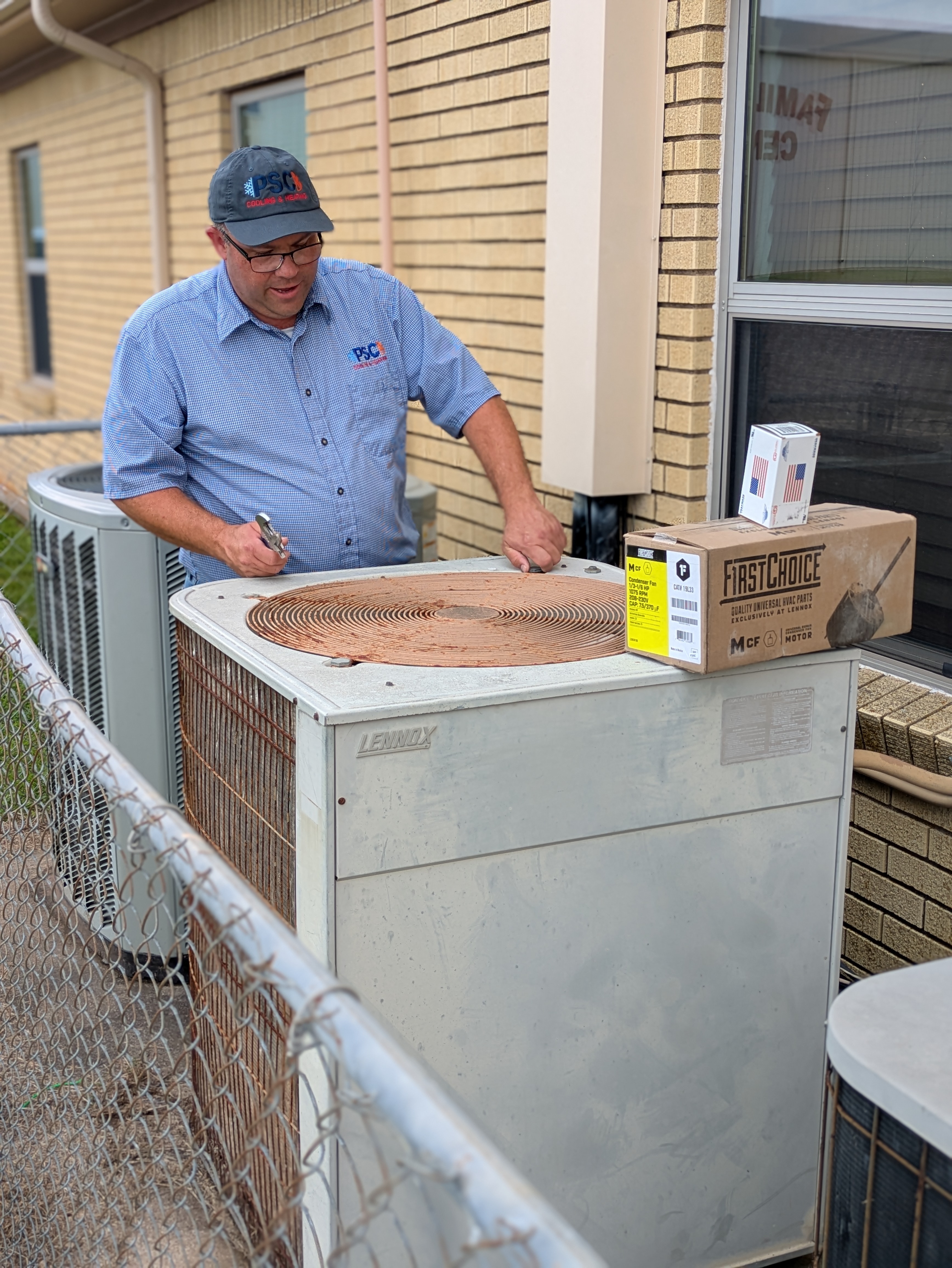 HVAC service job — April 2026